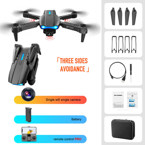 4K Dual Camera Drone – Remote Control Quadcopter with 3-Sided Obstacle Avoidance & HD FPV
