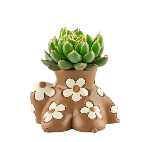 Creative Resin Body Art Flowerpot – Unique Home Decor Planter for Living Room, Office & Garden