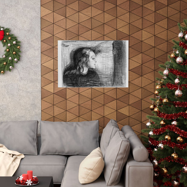 Matte Horizontal Posters The Sick Child Version 2 by Edvard Munch Norwegian (1894) Courtesy Art Institute of Chicago