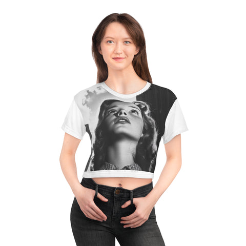 Emergent Woman Crop Tee, Short Sleeve Cropped T-shirt, Nick Palsgraf Art, Feminist Graphic Tee, Women's Empowerment Shirt