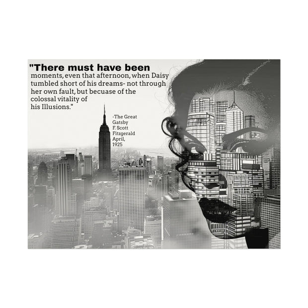 Poster Print, Great Gatsby Watercolor Art, Daisy Buchanan, Literary Quote, Wall Decor, Home Office Decoration