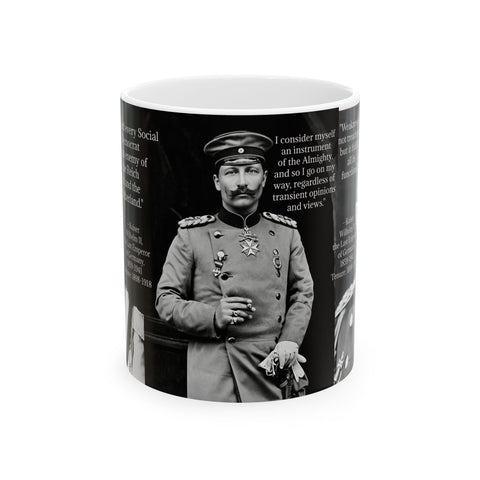 Kaiser Wilhelm II Coffee Mug, German King Historical Tea Cup, Almighty Instrument Reflective Drinkware, Gift for History Buff, Political