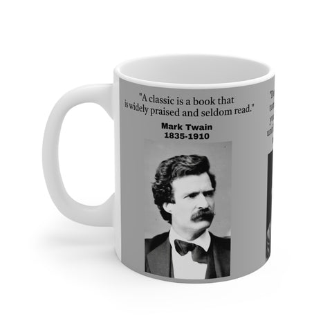 Mug 11oz Mark Twain Quote Nice not Clever 1835-1910