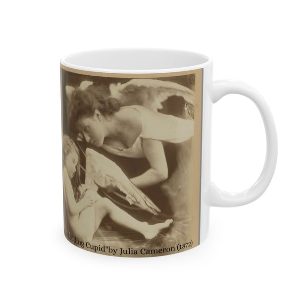 Ceramic Mug with Julia Margaret Cameron's Rare Masterworks, Madonna Riposata & Venus Chiding Cupid, Fine Art Photography Vintage Gift, Art