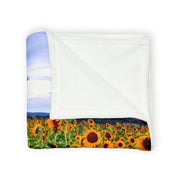 Soft Polyester Blanket By Nicole Martinelli "Sunflowers at 3 PM"