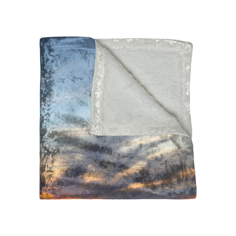 Crushed Velvet Blanket for Sofa Gift for Friend Gift for Bedroom