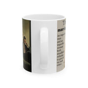 Ceramic Mug with Marriage Insights from Father Josh Hudson and Katherine Hepburn, Artwork by Nick Palsgraf. 11oz, 15oz, Gift for Couples,