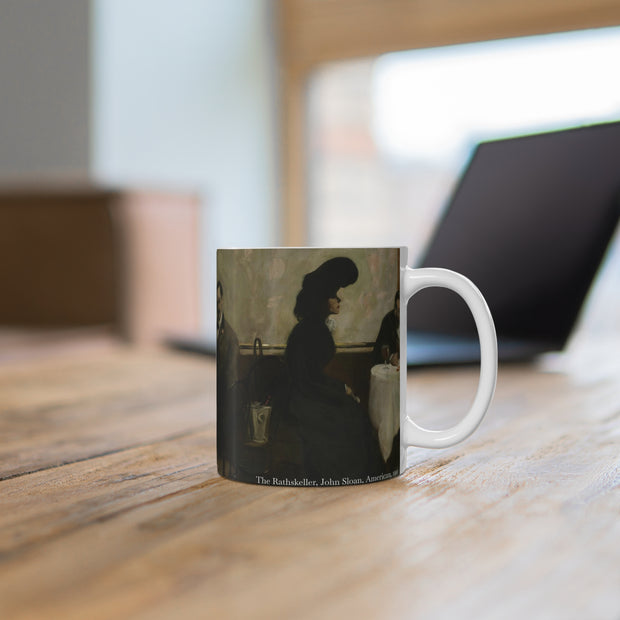 Mug 11oz Gift for Woman Artist Friend, John Sloan The Rathskeller Coffee Cup, Tea Mug, Novelty Gift, Ceramic Drinkware