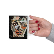 Mug, Self-Portrait of Finnish Master Ellen Thesleff, 11oz, 15oz, Original Painting by Nick Palsgraf, "Disheveled Man", (2025)