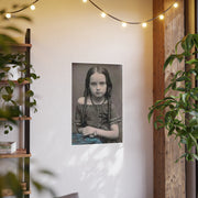 Poster Print, Vintage Portrait Art, Geri Heinz 11 Year Old, Northern Illinois 1898, Forlorn Wonder and Beauty, Photo Art Paper Posters