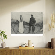 Art Poster Reproduction, Edvard Munch Print, Two Human Beings, The Lonely Ones, Wall Art Decor, Home Office Decor, Vintage Art Print