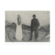 Art Poster Reproduction, Edvard Munch Print, Two Human Beings, The Lonely Ones, Wall Art Decor, Home Office Decor, Vintage Art Print