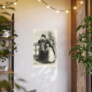 Vintage Family Photo Art Poster, Nostalgic Wall Decor for Home, Jean Francios Millet 'Where Can He Be' 1848, Timeless Gift for Heritage