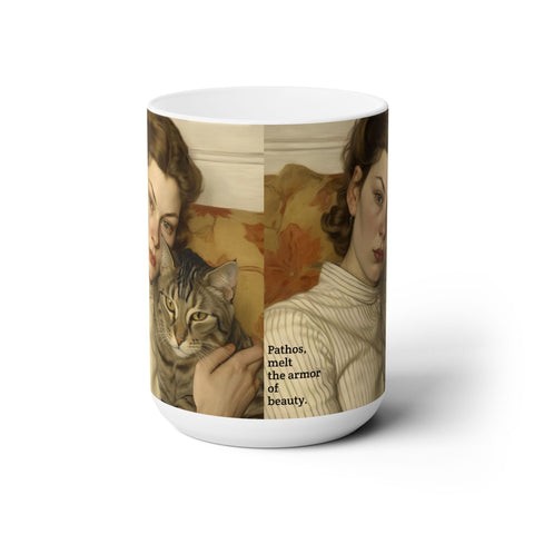 Ceramic Mug 15oz Gift for Artist Gift for Sensitive Woman Gift for English Art Lover