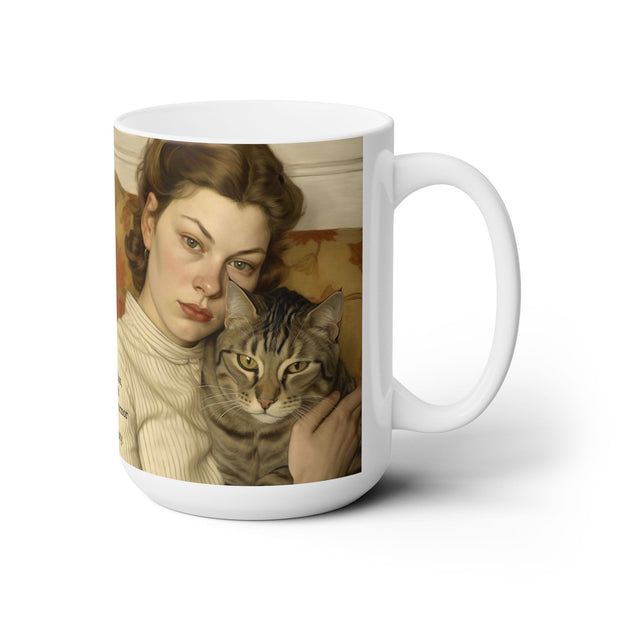 Ceramic Mug 15oz Gift for Artist Gift for Sensitive Woman Gift for English Art Lover