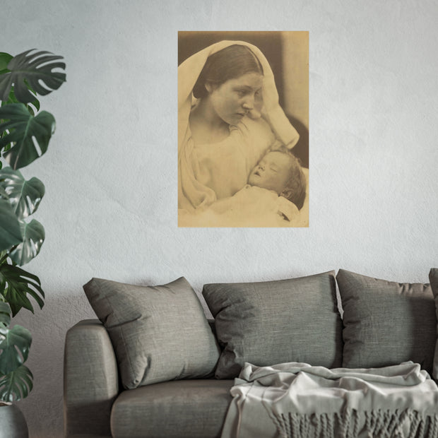 Fine Art Posters - Reproduction of Julia Margaret Cameron's 'Madonna Riposata' (1865) - Photographic Fine Art Pioneer 1815-1879, Vintage Art