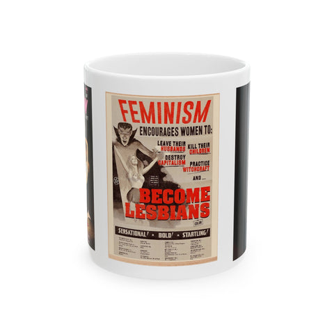 Ceramic Coffee Mug 11oz Mitch McConnell Stands Tall to Stare Down the Wokeness of Flying Non-conformity- Go Mitch!