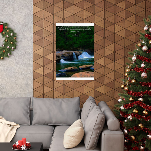 Matte Vertical Posters Award Winning Nicole Martinelli Photo & Aechylus "Pain Drop by Drop"