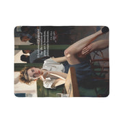 Fleece Sherpa Blanket T.S. Eliot Passionate Boredom Blanket Bored Young Woman Blanket