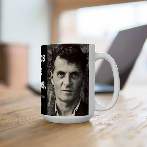 Words Are Deeds: Wittgenstein Ceramic Mug 15oz