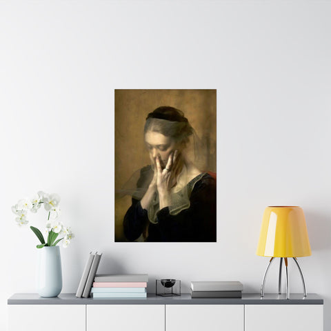 Vertical Poster, "Grieving with Dignity" 24x36 Painting by Nick Palsgraf, Matte Print, Wall Art for Home Decor, Bereavement Gift, Sympathy