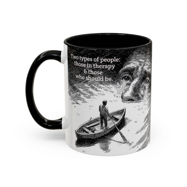 Vintage Art Accent Coffee Mug, Photo by Eugene Atget, Teri Kulat Quotation, Unique Gift for Therapists, 11oz Mug, Chic Coffee Cup, Art