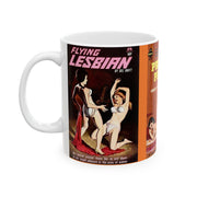 Pulp Fiction Lesbian Girls Mug, 11oz Ceramic Mug, Private Party Coffee Mug; Tea Cup, Remember Political Incorrect Days, Men Ruled, Women