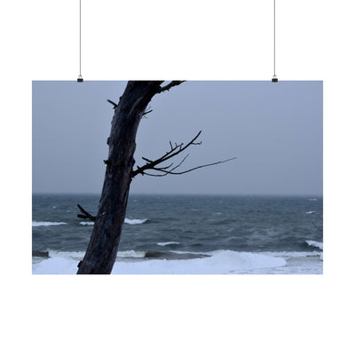 Holland Beach Photography Print, Matte Poster for Home Decor and Wall Art, Nikon 5600, Winter Landscape Picture, Michigan Art, Riley Beach