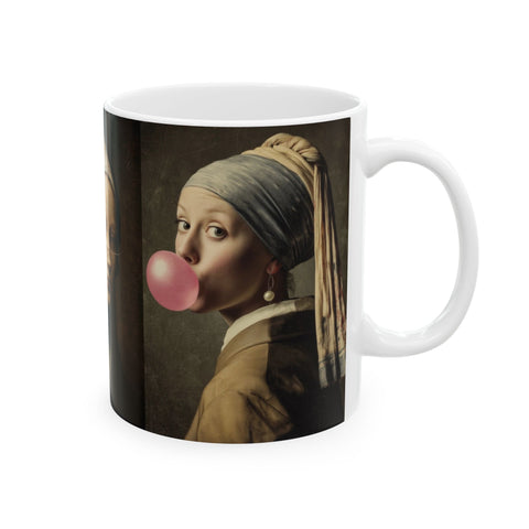Renaissance Painter Coffee Mug, 11oz Ceramic Mug Elizabethan Woman Design, Artistic Coffee Cup Gift, Historical Art Lover Gift, Unique