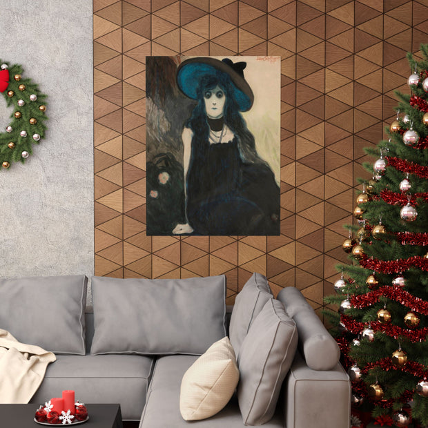 Gothic Art Posters, Vintage Wall Decor, Absinthe Drinker Matte Prints, by Leon Spilliaert