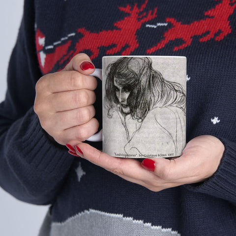 Artistic Fusion Ceramic Mug, Klimt & Cameron Art, Sigmund Freud Quote, Coffee Cup, Tea Mug, Drinkware, Home Decor, Gift for Art Lover,