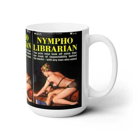 Pulp Fiction Nympho Librarian Ceramic Mug 15oz Gift for Pulp Fiction Fan Gift for Boyfriend Gift for Brother