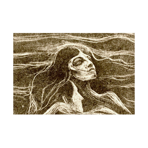 Matte Horizontal Posters Edvard Munch Norwegian "On the Waves of Love" 1896 Courtesy of Art Institute of Chicago