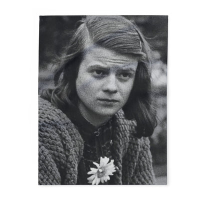 Arctic Fleece Blanket Sophie Scholl 1921-1943 German Anti-Nazi Resistance Fighter