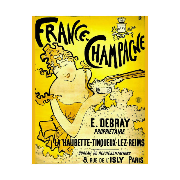 Matte Vertical Posters 22 wide 28 long Toulouse-Lautrec Protogé Pierre Bonnard 1889 France-Champagne Ad