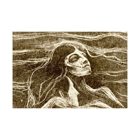 Matte Horizontal Posters Edvard Munch Norwegian "On the Waves of Love" 1896 Courtesy of Art Institute of Chicago