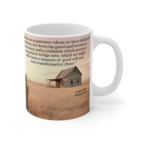 Literary Quote Mug, Willa Cather Design, Coffee Cup Gift, Inspirational Tea Mug, Artistic Quote Cup