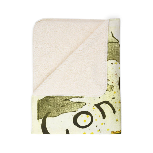 Fleece Sherpa Blanket 'Confetti' - Toulouse Lautrec Design, Cozy Home Decor, Gift for Art Lovers, Soft Throw Blanket, Warm Winter Blanket,