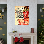 Egon Schiele Art Exhibition Matte Vertical Poster, Reproduction Wall Art Decor, Artist Advertisement Print, Art Lover Gift, Home Gallery