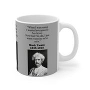 Mug 11oz Mark Twain Quote Nice not Clever 1835-1910