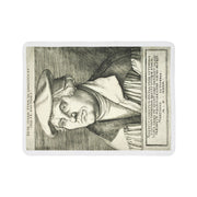 Fleece Sherpa Blanket with Martin Luther Sketching Design, Cozy Home Decor, Large Throw Blanket, Art Lover Gift, Religious History Decor,