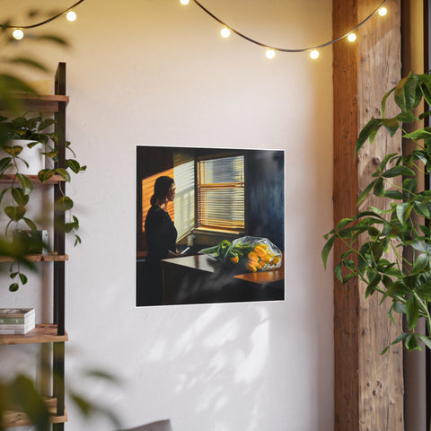 Art Poster Print, Edward Hopper Inspired 'It Could Go Either Way' by Nick Palsgraf, Melancholic Love Recipient, Home Decor, Wall Art, Gift