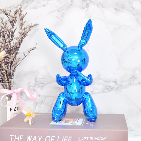 Balloon Rabbit Home Decor – Modern Resin Sculpture Decorative Figurine