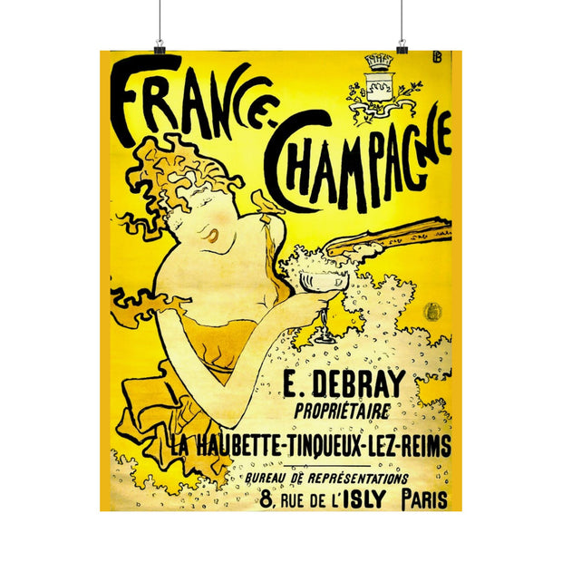 Matte Vertical Posters 22 wide 28 long Toulouse-Lautrec Protogé Pierre Bonnard 1889 France-Champagne Ad