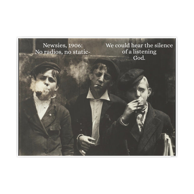 Vintage Black and White Photo Art Poster, Nostalgic Wall Decor - Gift for Photography Lovers, Retro Art Print, Lewis Hine Newsies