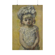 Matte Vertical Poster - Mary Cassatt, Portrait of a Little Girl (1879) - Nursery Wall Art, Kids Gift, Vintage Style Decor, Child&#039;s Room