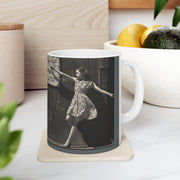 Hollywood Star Ceramic Mug, 11oz - Dark Lucian Freud Style Coffee Cup, Unique Movie Star Design by Nick Palsgraf, Gift for Film Buffs,