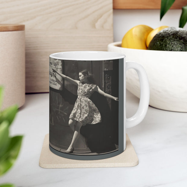 Hollywood Star Ceramic Mug, 11oz - Dark Lucian Freud Style Coffee Cup, Unique Movie Star Design by Nick Palsgraf, Gift for Film Buffs,