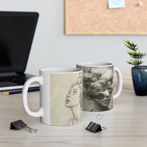 William Tell's Daughter Ceramic Mug, Nick Palsgraf Art, 11oz, 15oz, Unique Coffee Cup, Gift for Art Lovers, Kitchen Decor, Tea Mug