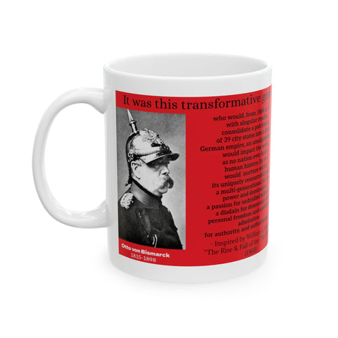 Otto von Bismarck Commemorative Ceramic Mug, 11oz, 15oz, Historical Coffee Cup for German History Enthusiasts, Second Reich Gift, Statesman